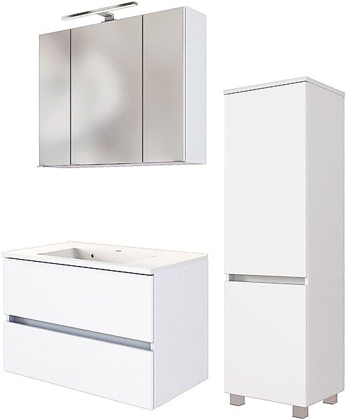 welltime Badmöbel-Set »Welltime Möbel Baabe Waschtisch-Set 3tlg. oder 5tlg. günstig online kaufen