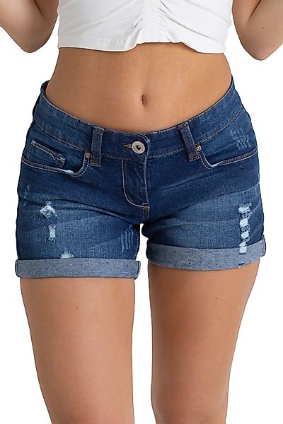 BlauerHafen Jeansbermudas Damen Jeans Shorts Destroyed günstig online kaufen