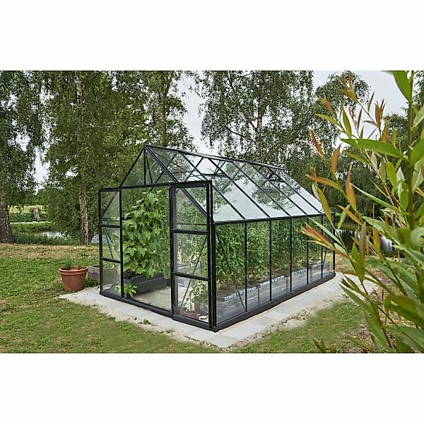Halls Gewächshaus Universal Schwarz 9,9 m² günstig online kaufen
