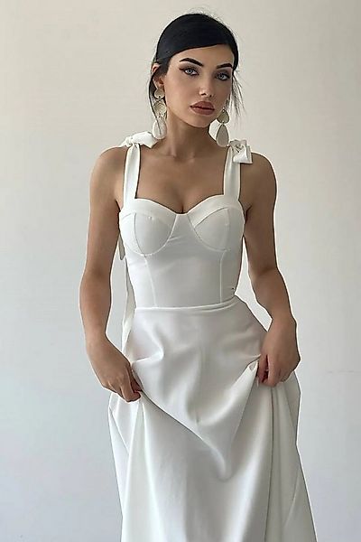 WOMAN VISION Minikleid Damen Midikleid, mit Schnürung und nach unten hin we günstig online kaufen
