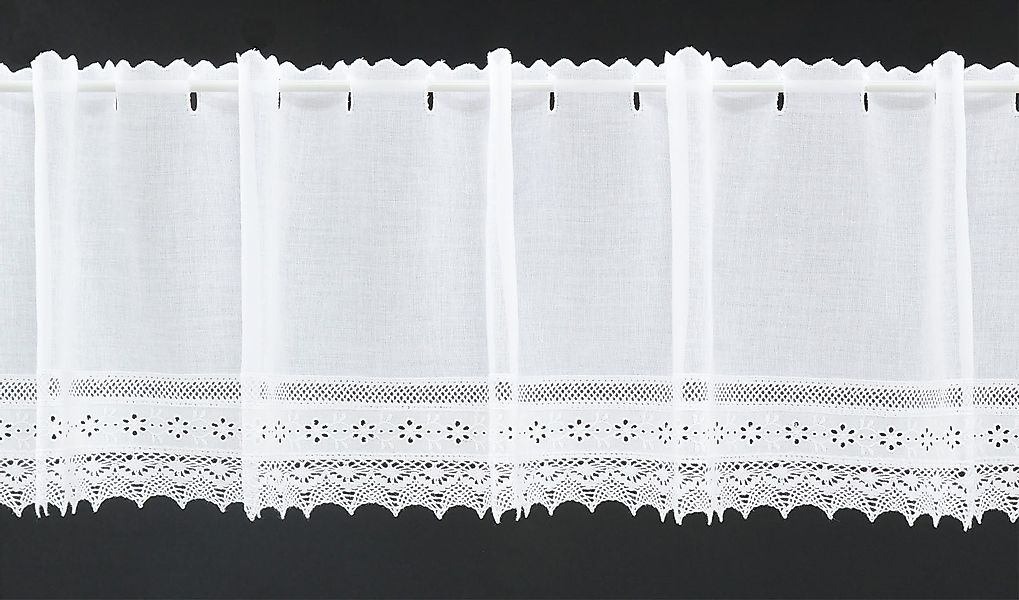Gardinen Kranzusch Scheibengardine Batist Häkelspitze (1 günstig online kaufen
