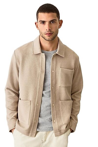 Next Hemdjacke Diagonal strukturierte Jersey-Hemdjacke (1-St) günstig online kaufen