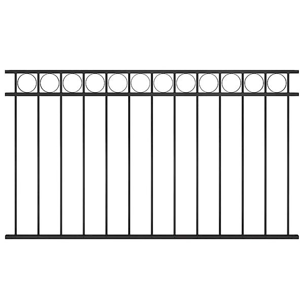 vidaXL Zaunelement Stahl 1,7x0,8 m Schwarz 146316 günstig online kaufen