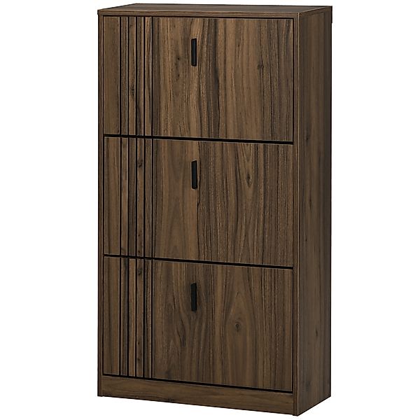 HOMCOM Schuhschrank mit 3 Klappen, 18 Paare, Schuhschrank 3 Fächer, hohe Ka günstig online kaufen