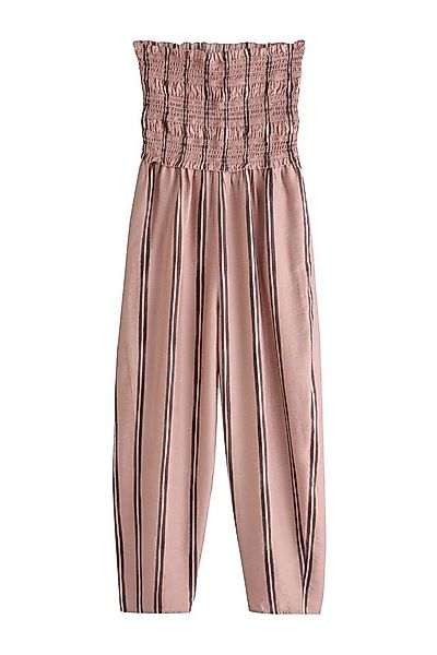 Next Jumpsuit Bandeau-Jumpsuit mit Raffung + Barrel-Bein (1-tlg) günstig online kaufen