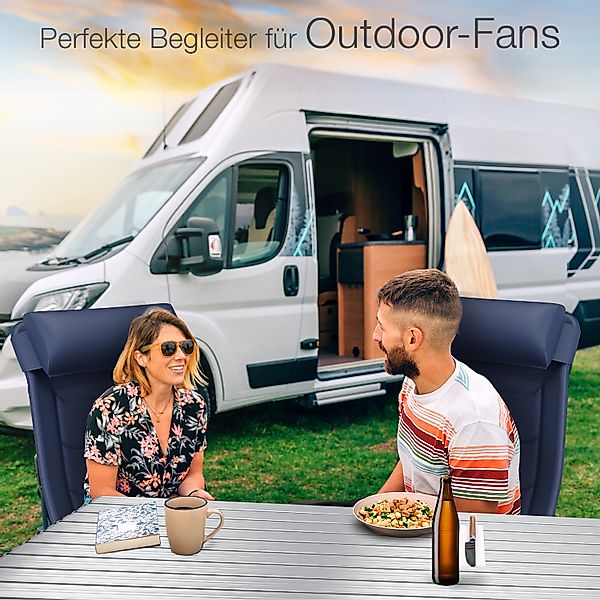 ELONEO Campingstuhl faltbarer Klappstuhl gepolsterter Liegestuhl mit Beinau günstig online kaufen