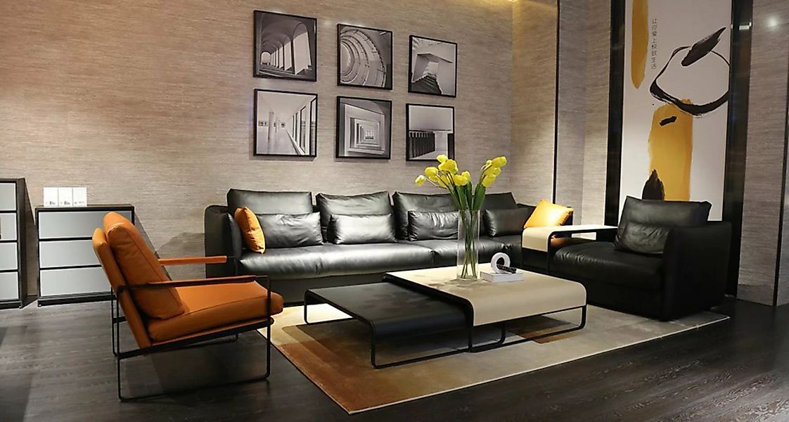 JVmoebel Ecksofa, Italienische Leder Stil Wohnzimmer Möbel Ecksofa Sofa Pol günstig online kaufen