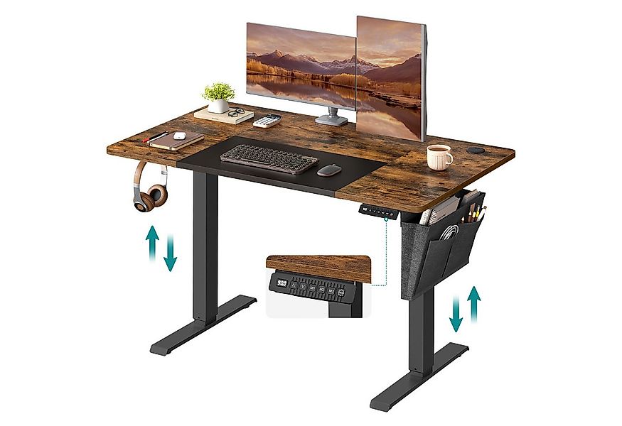 SONGMICS Schreibtisch Höhenverstellbarer elektrisch, USB-C-Anschluss (mit S günstig online kaufen