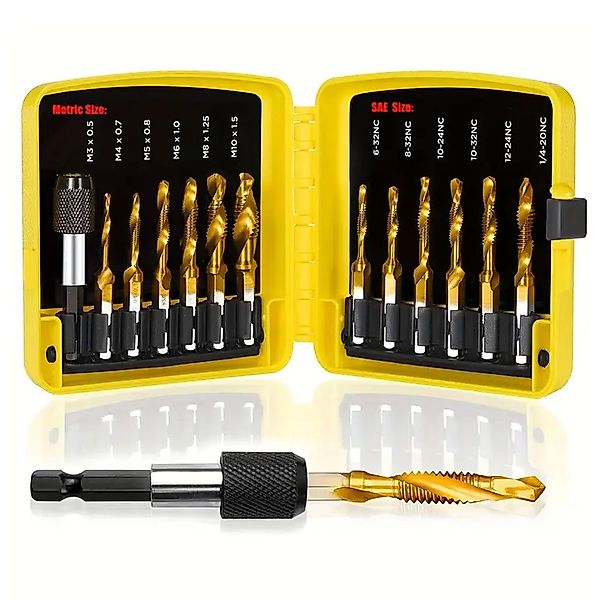 PODOFO Gewindebohrer Kombiniertes Bohrer- und Gewindeschneiderset günstig online kaufen