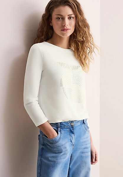 CECIL Langarmshirt mit Schimmer-Print günstig online kaufen