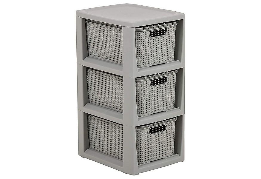 BranQ Regal 1725, Rattanregal mit 3 Körben 3x7L günstig online kaufen