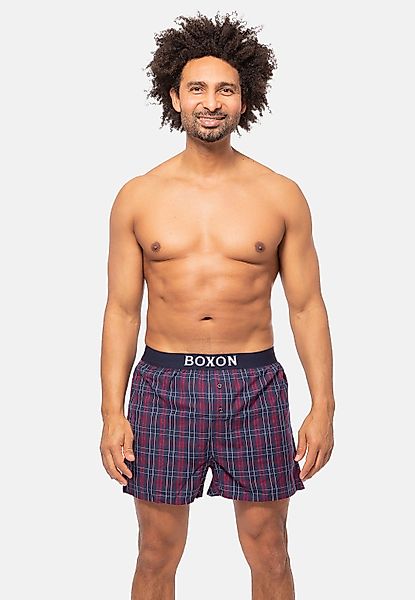 BOXON Boxershorts 6er Pack Web (Spar-Set, 6-St) Boxershorts - Baumwolle - m günstig online kaufen