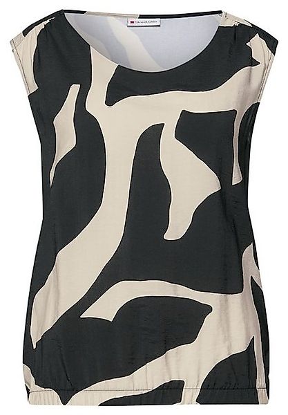 STREET ONE T-Shirt – Elegantes Top mit Front-Print und gerundetem V-Ausschn günstig online kaufen