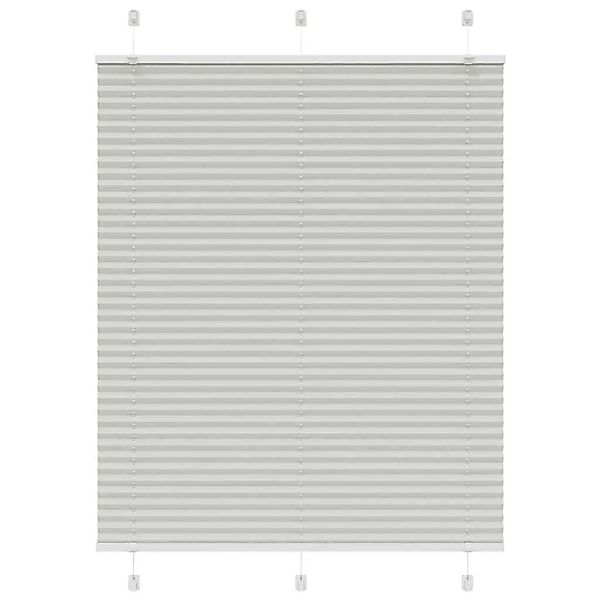 vidaXL Plissee Hellgrau 105x100 cm Stoffbreite 104,4 cm Polyester 4015331 günstig online kaufen