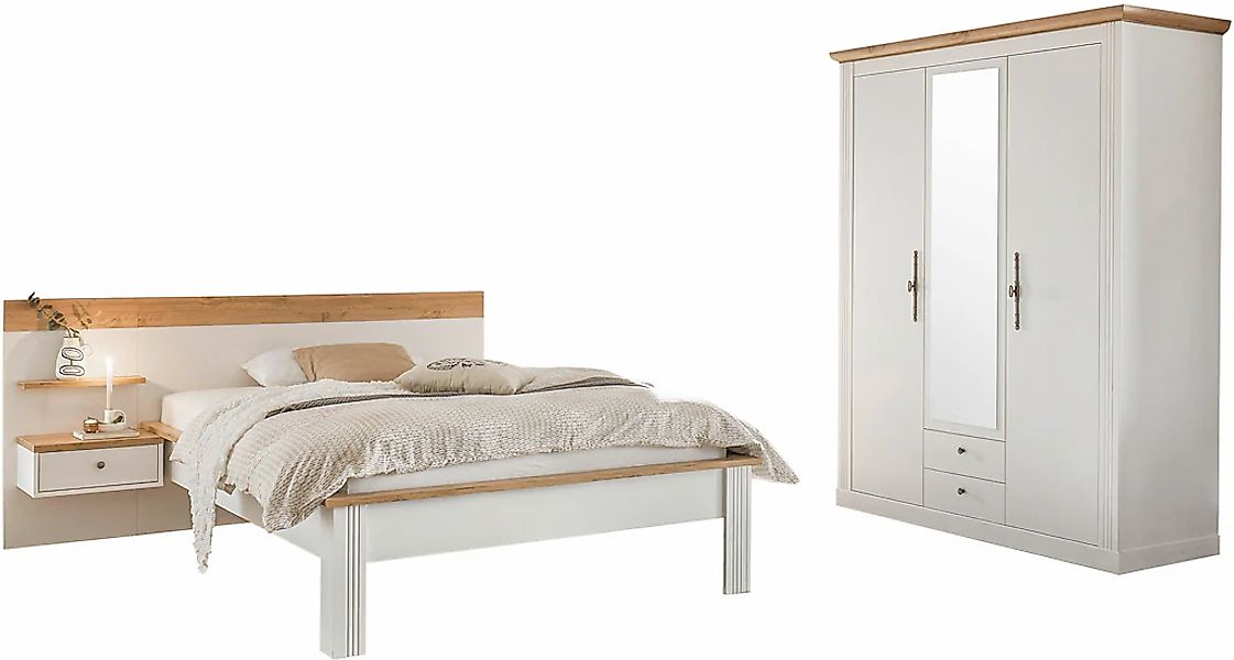 OTTO home Schlafzimmer-Set "Westminster" beinhaltet 1 Bett, Kleiderschrank günstig online kaufen