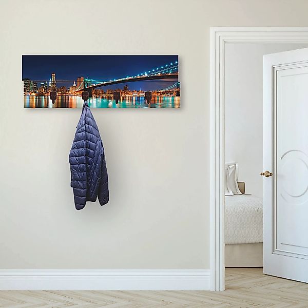 Artland Garderobenleiste "New York Skyline Brooklyn Bridge", teilmontiert günstig online kaufen