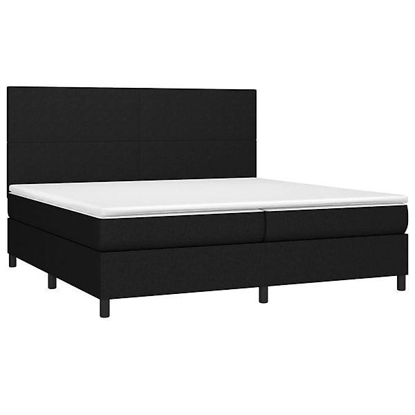 vidaXL Boxspringbett mit Matratze & LED Schwarz 200x200 cm Stoff 3134743 günstig online kaufen