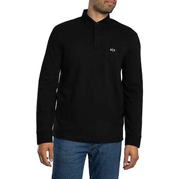 EAX  Poloshirt Besticktes Langarm-Poloshirt günstig online kaufen