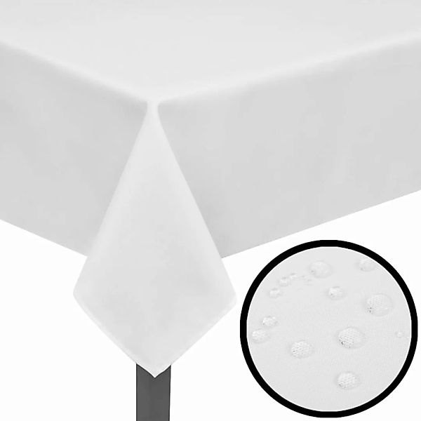 5 Tischdecken Weiß 250 X 130 Cm günstig online kaufen