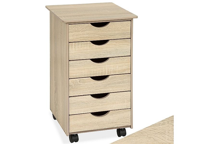 tectake Rollcontainer, aus Holz günstig online kaufen