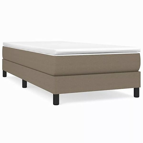 vidaXL Bett Boxspringbett mit Matratze Taupe 90x190 cm Stoff günstig online kaufen