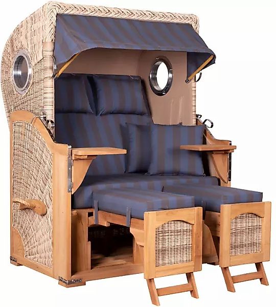 Strandkorb Rantum Teak PE shell Dessin 582 günstig online kaufen