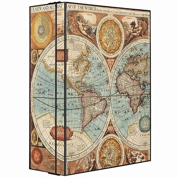 banjado Medizinschrank Stahl Historische Weltkarte (abschließbar, 3 große u günstig online kaufen