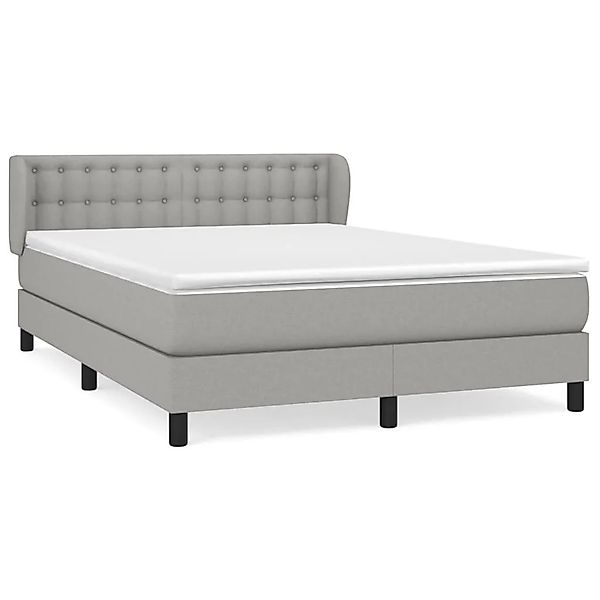 vidaXL Boxspringbett mit Matratze Hellgrau 140x200 cm Stoff1399153 günstig online kaufen