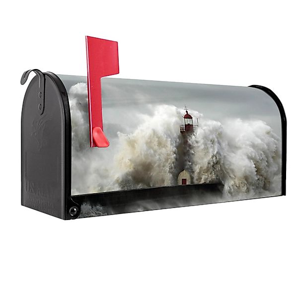 Banjado Amerikanischer Briefkasten Schwarz 48x22x16cm US Mailbox Letterbox günstig online kaufen