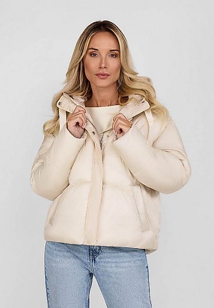Respect Winterjacke Kurze Steppjacke mit Kapuze und Doppelverschluss (XS-XX günstig online kaufen