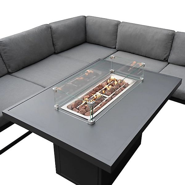 Monstershop Modulares Gartenlounge Set mit integrierter Feuerstelle günstig online kaufen