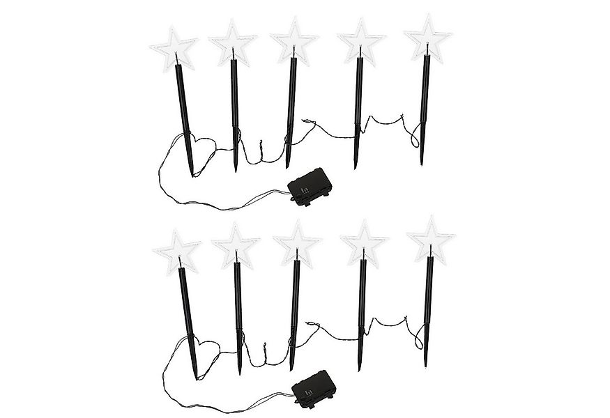 Clanmacy LED Gartenleuchte LED Gartenleuchte Spiessleuchte mit 10 Sternen, günstig online kaufen