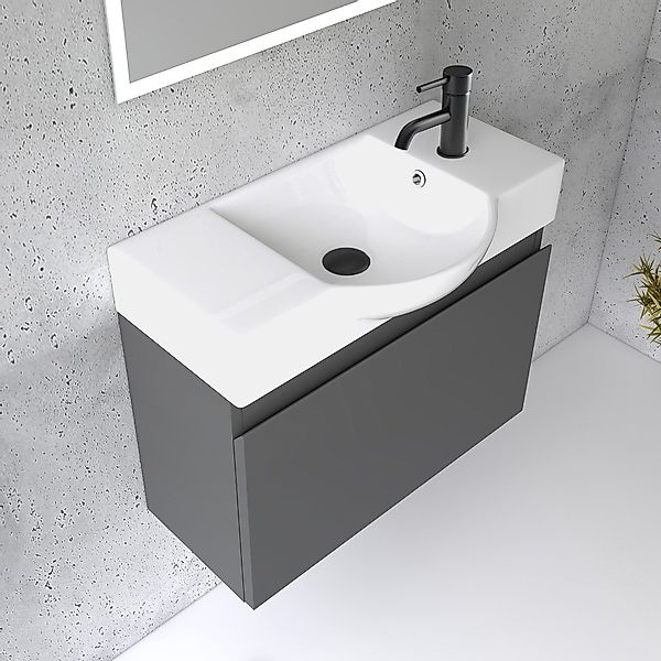 Alpenberger Badmöbel-Set Waschbecken mit Unterschrank 55 günstig online kaufen