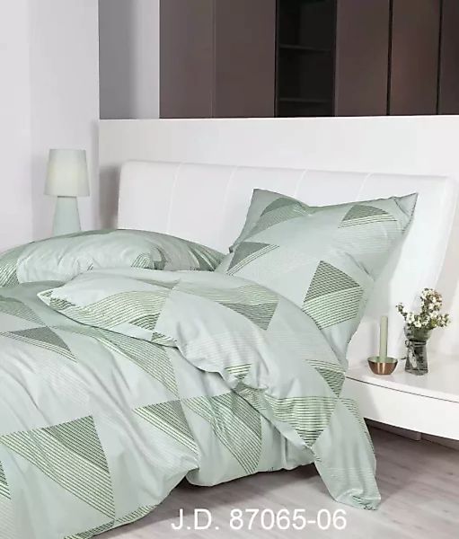 Janine Janine Mako-Satin Bettwäsche J.D. 87065 lindgrün Größe:  240x220 cm günstig online kaufen