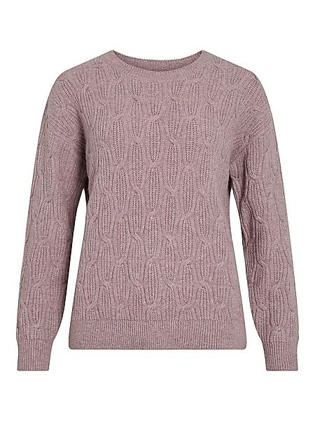 Vila Strickpullover Gemusterter Pullover mit elegantem Zopfmuster-Design VI günstig online kaufen