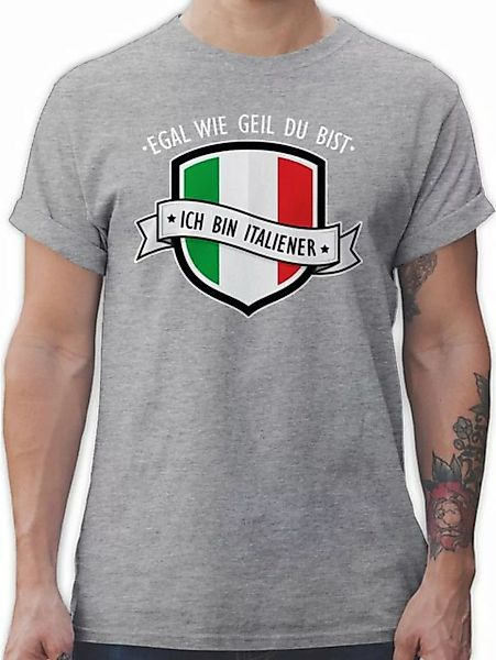 Shirtracer T-Shirt Egal wie geil du bist - ich bin Italiener Länder Wappen günstig online kaufen