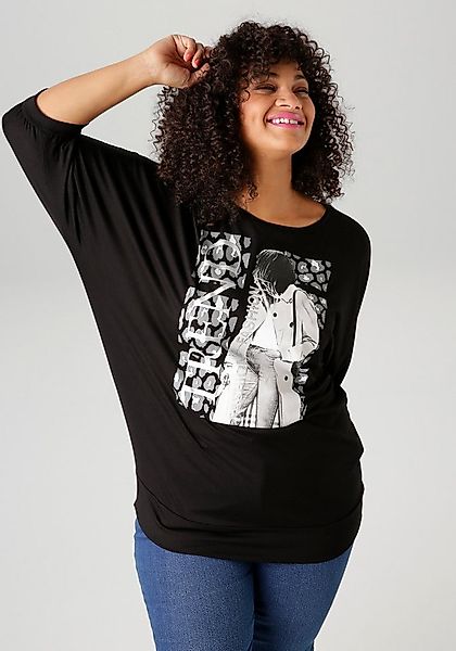 Aniston PLUS 3/4-Arm-Shirt mit trendigem Druckmotiv günstig online kaufen