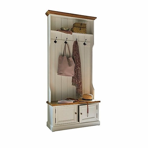 Mirabeau Garderobenschrank Garderobe Colchester antikweiß/braun günstig online kaufen