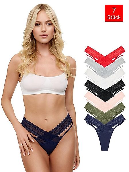 Tazzio String 7er-Pack Damen Tanga Unterhose F919 (Packung, 7-St., 7er-Pack günstig online kaufen