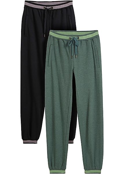 bonprix Sweathose "Sweathose aus Baumwoll-Mix, 2er Pack" Sweathose aus Baum günstig online kaufen