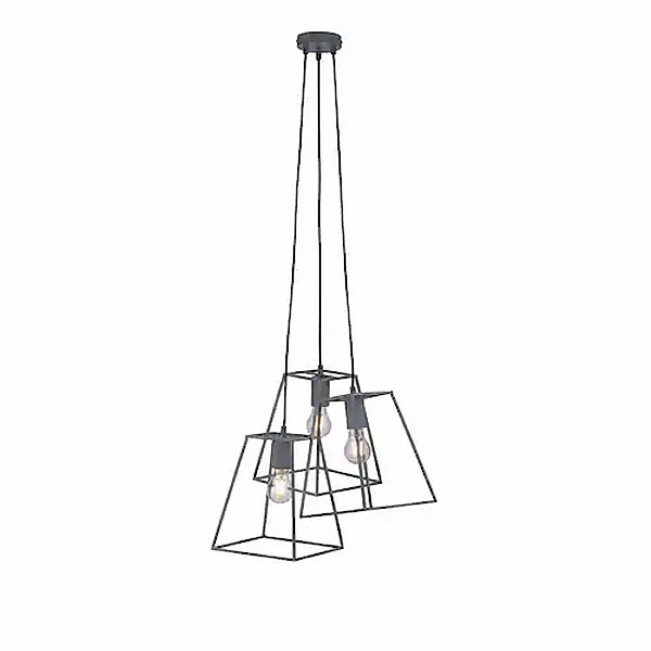 JUST LIGHT Pendelleuchte »PELETTON«, 3 flammig, Leuchtmittel E27   ohne Leu günstig online kaufen