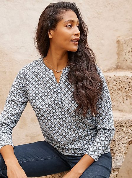 heine Langarmshirt "Druck-Shirt", 1 Stk. günstig online kaufen