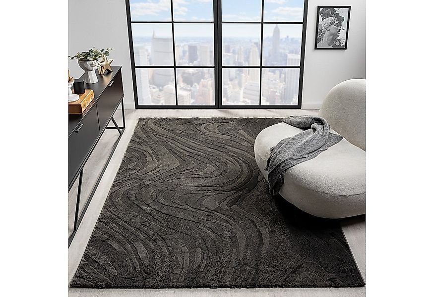Vimoda Teppich Wellenmuster, modernerer Design, dicht & weich, Rechteckig, günstig online kaufen