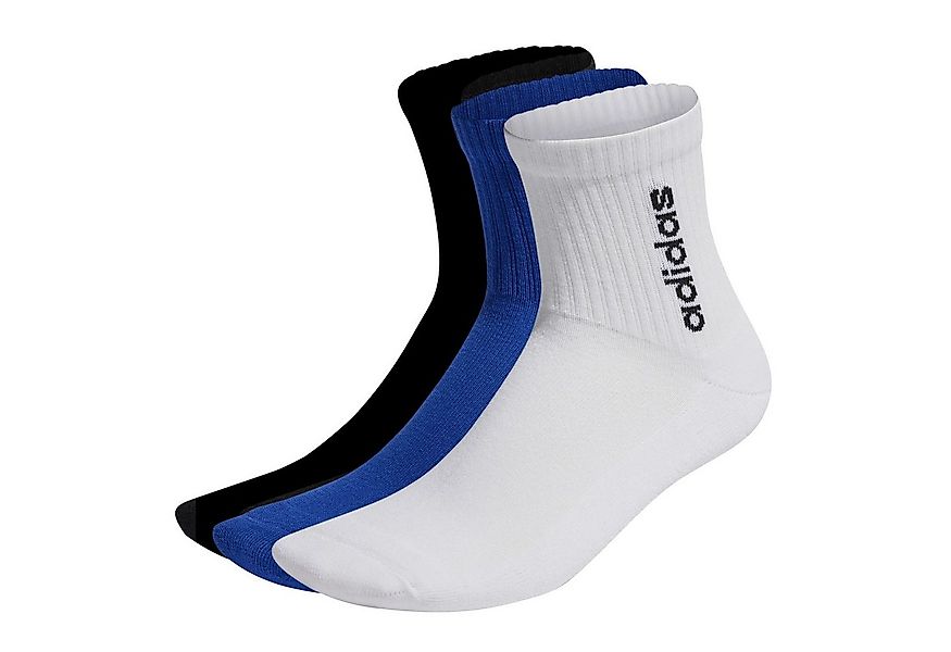 adidas Performance Sportsocken Ankle Half Cushioned Quarter blau/weiss/schw günstig online kaufen