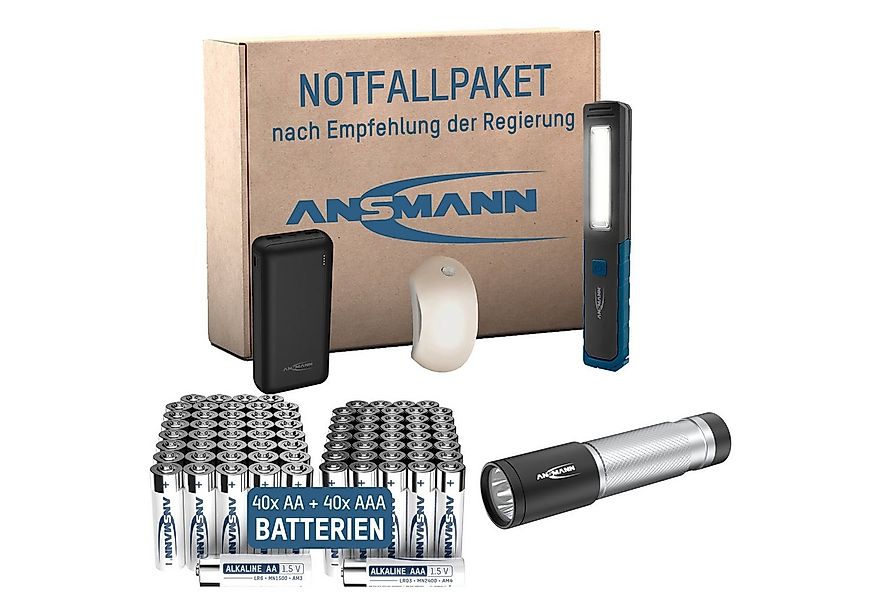 ANSMANN AG LED Taschenlampe Blackout Stromausfall Notfallpaket mit PowerBan günstig online kaufen