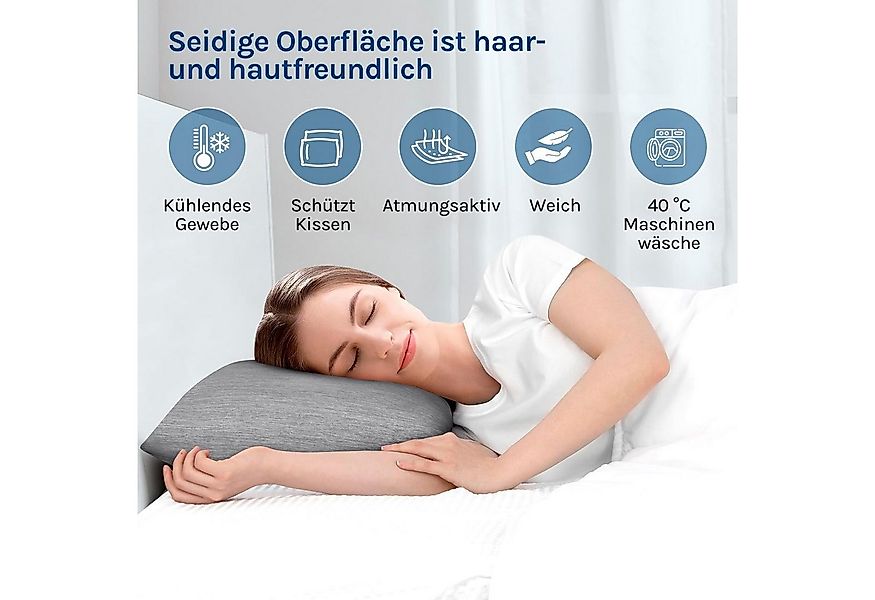 Woltu Kissenbezug, (2 Stück), Kühlende Kissenhülle, Weich, Atmungsaktiv, mi günstig online kaufen