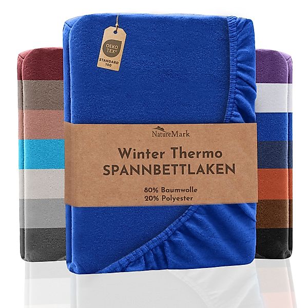 NatureMark Spannbettlaken Winter Thermo Fleece Spannbetttuch, günstig online kaufen