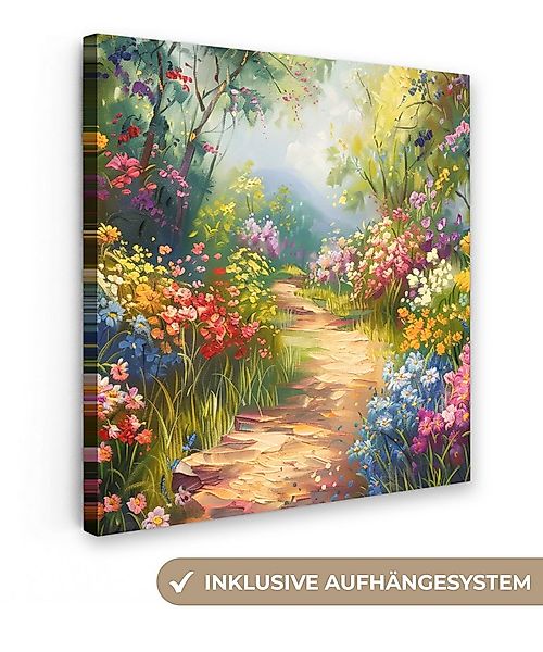 OneMillionCanvasses® Leinwandbild Natur - Landschaft - Blumen - Farbenfroh, günstig online kaufen