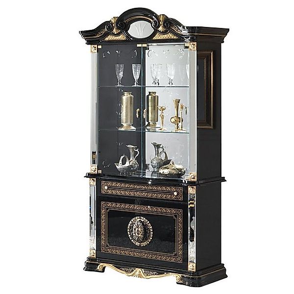 Interdesign24 Glasvitrine Bella (4-Türig, im Barock-Stil, mit Goldverzierun günstig online kaufen