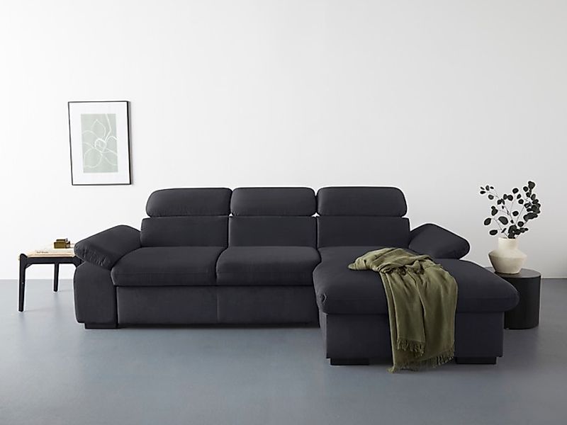COTTA Ecksofa »Lola L-Form mit Kopfteilfunktion & Hocker«, (Set, mit Hocker günstig online kaufen